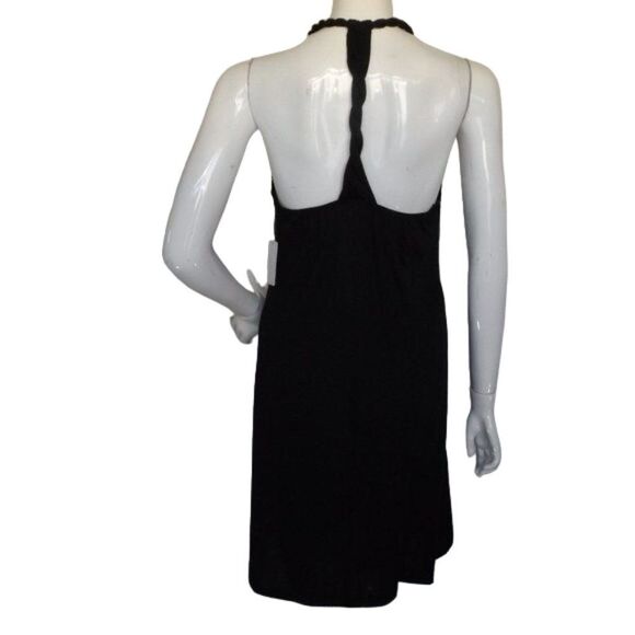 new MON AMIE Evening Dress, L, Black Jersey, Sequined Bust, Open back, Twisted - Picture 6 of 12